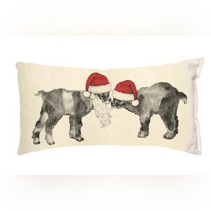 Eric & Christopher Small Baby Santa Goat Pillow